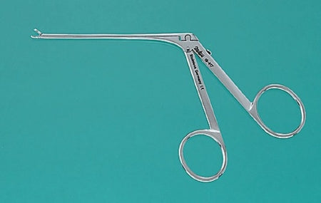 Miltex Miltex Ear Forceps 2-3/4 Inch OR Grade Stainless Steel (German) NonSterile Finger Ring Handle Straight Extra Fine 0.9 X 2 mm Cups - 19-417