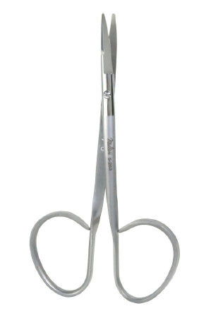Miltex Miltex Dissecting Scissors Kaye 4-1/4 Inch Length OR Grade Stainless Steel (German) NonSterile Ribbon Style Finger Ring Handle Curved Blade Blunt/Blunt - 5-263