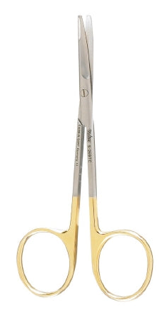 Miltex Miltex Carb-N-Sert Dissecting Scissors Kaye 4-1/4 Inch Length OR Grade Stainless Steel (German) / Tungsten Carbide NonSterile Finger Ring Handle Curved Blade Blunt/Blunt - 5-269TC