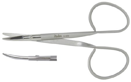Miltex - Utility Scissors 4-1/16 Inch Length Surgical Grade Stainless Steel NonSterile Finger Ring Handle Curved Blade Blunt Tip / Blunt Tip - 5-400
