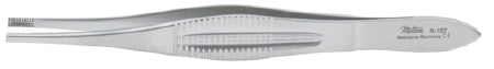 Miltex Miltex Tissue Forceps Graefe-Brown 4-1/4 Inch OR Grade Stainless Steel (German) NonSterile NonLocking Thumb Handle Straight Delicate 1.5 X 5 mm Serrated Tips - 6-127