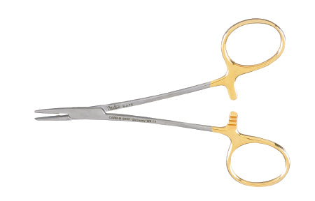 Integra Lifesciences - Needle Holder 4-1/2 Inch Length Serrated Jaws Finger Ring Handle - 8-3TC