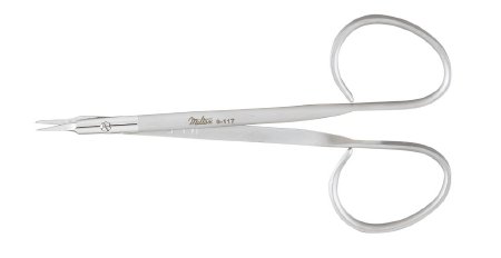 Miltex Miltex Stitch Scissors 4-7/8 Inch Length OR Grade Stainless Steel (German) NonSterile Ribbon Style Finger Ring Handle Curved Blade Sharp/Sharp - 9-117