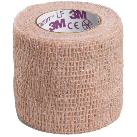 3M Coban LF - Cohesive Bandage 2 Inch X 5 Yard Standard Compression Self-adherent Closure Tan NonSterile - 2082