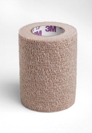 3M Coban LF Cohesive Bandage 3 Inch X 5 Yard Standard Compression Self-adherent Closure Tan NonSterile - 2083