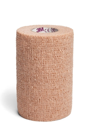 3M Coban LF Cohesive Bandage 4 Inch X 6-1/2 Yard Standard Compression Self-adherent Closure Tan NonSterile - 2084L