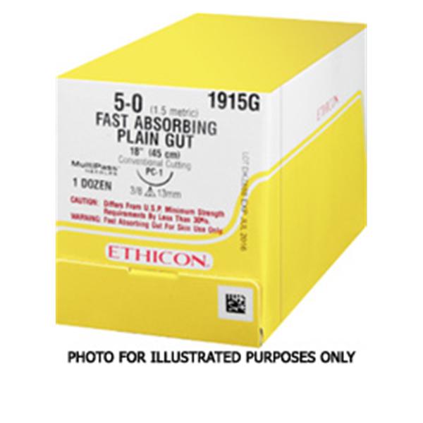Ethicon Inc,a J & J Company Suture 2-0 Plain Gut No Needle Yellowish Tan 1X54" Monofilament 36/Bx - S103H
