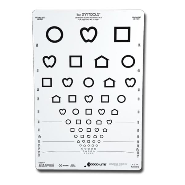 Good-Lite Co Chart Illiterate Vision Testing 10' Testing Distance 14X9" Ea - 250412