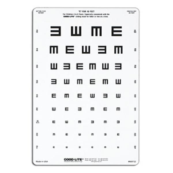 Good-Lite Co Chart Illiterate Vision Testing 10' Testing Distance 14X9" Ea - 600722