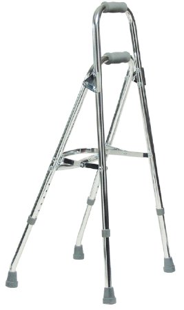 Lumex Walkane - Side Step Folding Walker Adjustable Height Aluminum Frame 300 lbs. Weight Capacity 29-1/2 to 34-1/2 Inch Height - 6015A