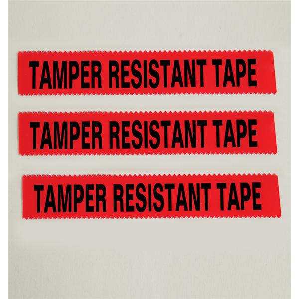 Health Care Logistics Tape Tamper Resistant Polystyrene 1"X108***** Transparent Red Ea - 8006