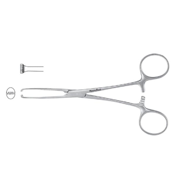 Miltex-Integra Forcep Tissue Allis Meister-Hand 6" Serrated Straight 4X5 Teeth Ss Ea - MH16-6