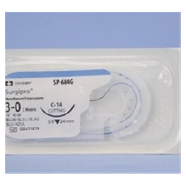 Medtronic MITG-Covidien Suture 3-0 Polypropylene C-14 Surgipro Ii Blue 18" Monofilament 36/Ca - SP684