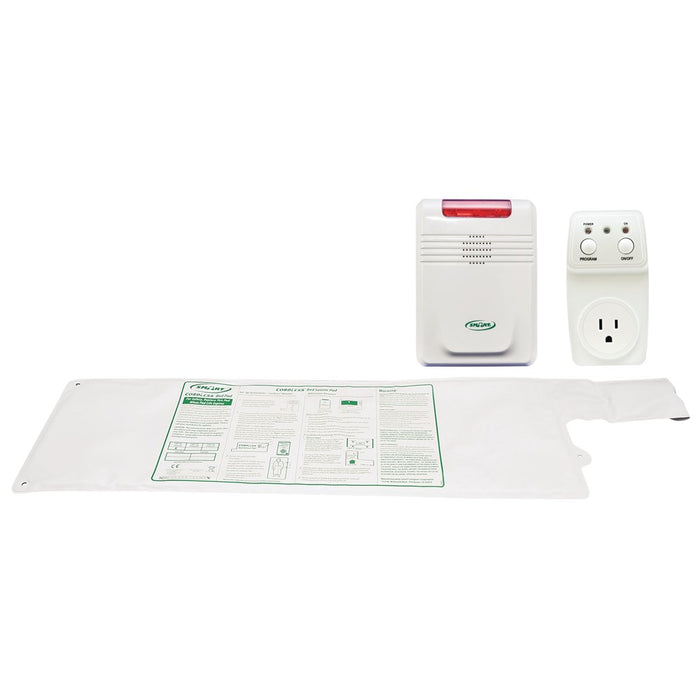 Smart Caregiver Smart Light Outlet with Economy Cordless Monitor and 10"x 30" 1-Year Bed Pad with remote reset- 433SBR1EC-SYS