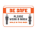 BeSafe Messaging Commercial Wall Decals - Orange & White, 6" x 9", Pack of 3