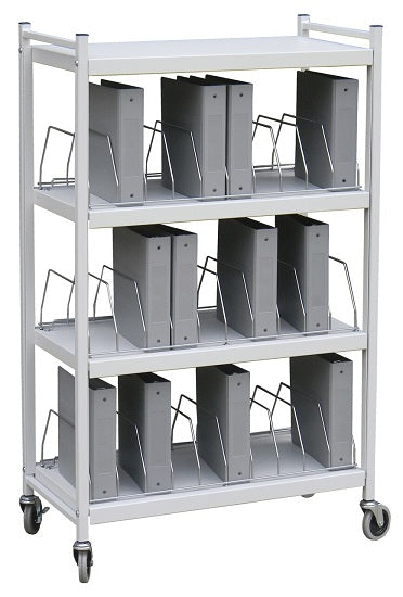 Omnimed Economy Open Style Chart Racks (Wired Dividers) Woodgrain