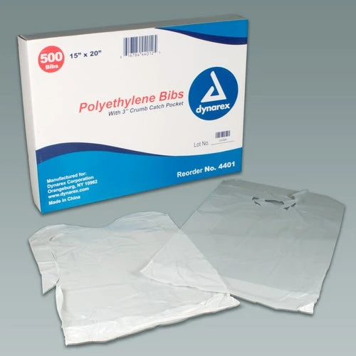 Dynarex - Bib Tie Closure Disposable Polyethylene - 4401