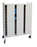 Omnimed Horizontal Privacy Style Chart Rack With Locking Panels (Wired Dividers 1-4 Tier), Beige