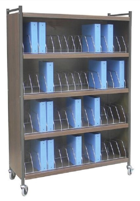 Omnimed Extra Wide Cabinet Style Chart Rack (Wired Dividers), Beige