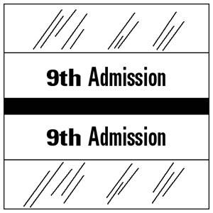 Tabbies  Admission Index Tabs & Chart Divider Sheets- 1-1/2"H x 1-1/2"W, 100 per Pack