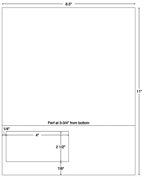 Tabbies Integrated Label Forms - 4"W x 2-1/2"H, 1500 per Case - 59811