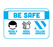 BeSafe Messaging Education Wall Decals - Blue & White, 6" x 9", Pack of 3