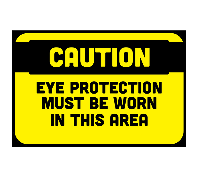 BeSafe Messaging Facilities Wall Decals - Yellow & Black, 6" x 9", Pack of 3