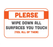 BeSafe Messaging Commercial Wall Decals - Orange & White, 6" x 9", Pack of 3