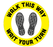 BeSafe Messaging Education Floor Decals - Blue & White, 12" x 12", 6 Per pack