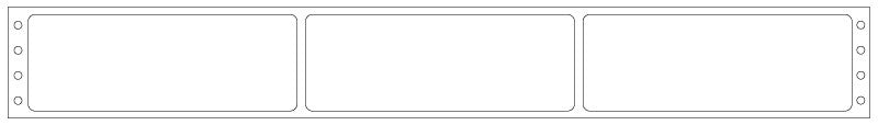 Medical Labels - Impact Labels, Three Wide EDP, 4.0" x 1-7/16"