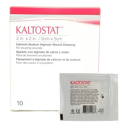 Kaltostat - Calcium Alginate Dressing 2 X 2 Inch Square Calcium Alginate Sterile - 168210