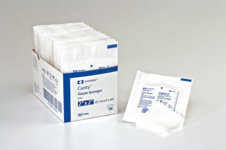 Cardinal Curity Gauze Sponge Gauze 8-Ply 2 X 2 Inch Square Sterile - 1806
