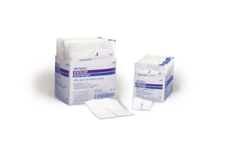 Cardinal Excilon I.V. / Drain Split Dressing Poly / Rayon Blend 4 X 4 Inch Square Sterile - 7086-