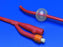 Cardinal Ultramer Foley Catheter 2-Way Coude Tip 5 cc Balloon 14 Fr. Hydrogel Coated Red Rubber - 1514C