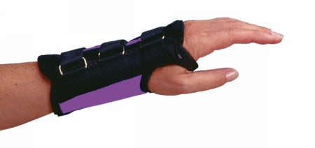 Rolyan D-Ring - Wrist Brace Aluminum / Polyester / Cotton / Foam / Polyester Right Hand Purple Large - A6098