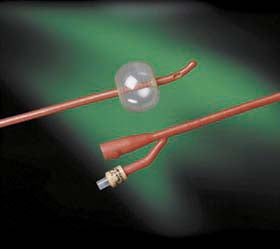 Bard Bardex Lubricath Foley Catheter 2-Way Coude Tip 5 cc Balloon 24 Fr. Hydrophilic Polymer Coated Latex - 0102L24