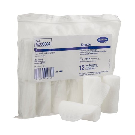 Conco - Conforming Bandage Woven Gauze 1-Ply 3 Inch X 4-1/10 Yard Roll Shape NonSterile - 80300000