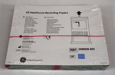 Vyaire Medical Vital Signs ECG / EEG Recording Paper Thermal 8-1/2 X 11 Inch Z-Fold Red Grid - 2009828-020