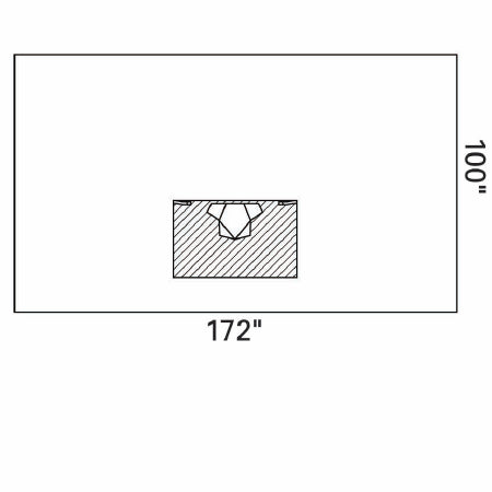 O&M Halyard Inc Orthopedic Drape Beach Chair Shoulder Drape 172 W X 100 L Inch Sterile - 89063