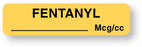 UAL - Drug Label Anesthesia Label Fentanyl mcg_mL Tan 5/16 X 1-1/4 Inch - ULAM175