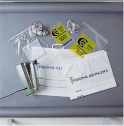 RD Plastics Company Patient Belongings Bag 9 X 12 Inch Plastic Drawstring Closure Clear - G103