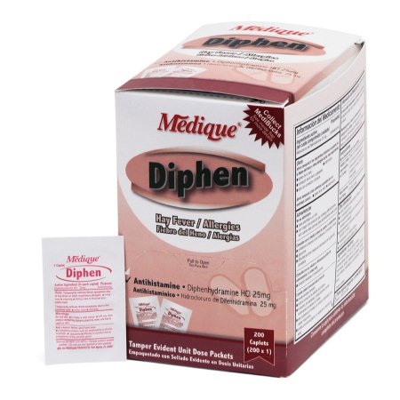 Diphen - Allergy Relief 25 mg Strength Tablet 200 Packets Per Box - 18447