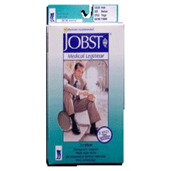 BSN Medical Socks Compression Jobst Formen Thigh High Closed Toe Medium Khaki 1/Pr - 115401