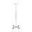 McKesson - IV Stand Floor Stand 2-Hook 4-Leg, Dual-Wheel Nylon Casters, 22 Inch Epoxy-Coated Steel Base - 81-11300