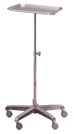 McKesson McKesson Instrument Stand Tray Five Leg Base 29.25 - 48.75 Inch 12.62 X 19.25 X 0.75 Inch - 81-43465