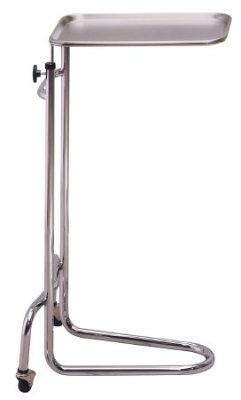 McKesson McKesson Mayo Instrument Stand Tray V-Shaped Base 34 - 53 Inch 12.62 X 19.25 X 0.75 Inch - 81-11100