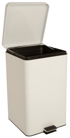 McKesson McKesson Trash Can with Plastic Liner 32 Quart Square White Steel Step On - 81-35266