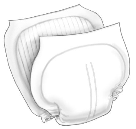 Wings - Incontinence Liner 13 X 24 Inch Moderate Absorbency Polymer Core One Size Fits Most Adult Unisex Disposable - 6596B22-