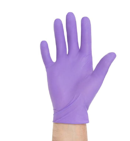 O&M Halyard Inc Purple Nitrile Exam Glove Large Sterile Single Nitrile Standard Cuff Length Textured Fingertips Purple Chemo Tested - 52103