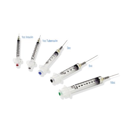 VanishPoint - Syringe with Hypodermic Needle 5 mL 20 Gauge 1 Inch Regular Wall Retractable Safety Needle - 10571